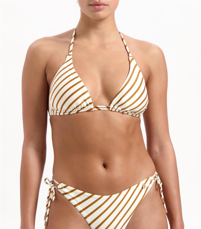 Spice Stripe triangle bikini top 