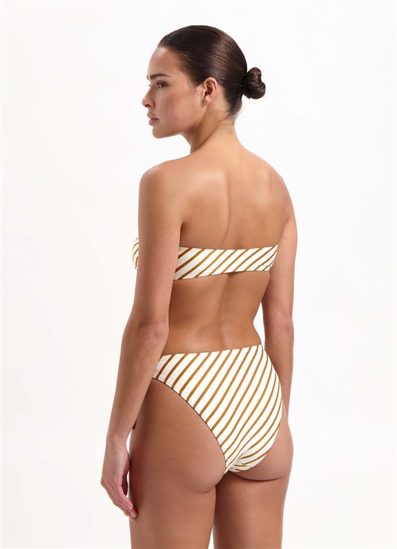 Spice Stripe Bikini-Hose mit Schleifen 