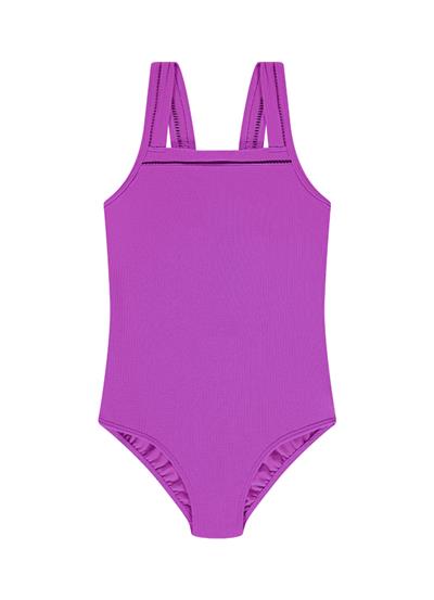 Purple Flash girls regular swimsuit 