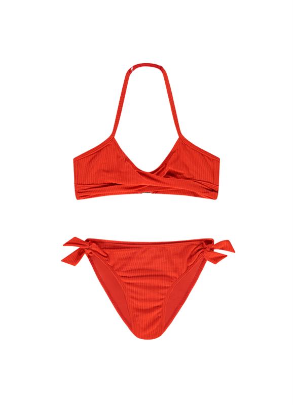 Fiery Red Mädchen Twist Bikini-Set 