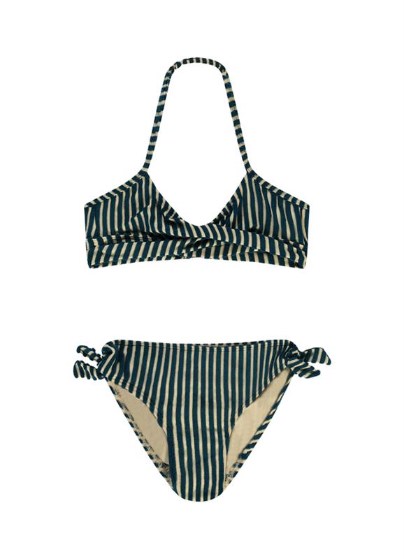 Knitted Stripe Mädchen Twist Bikini-Set 
