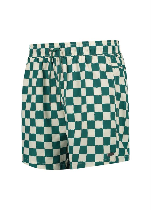 Checkerboard swim shorts 