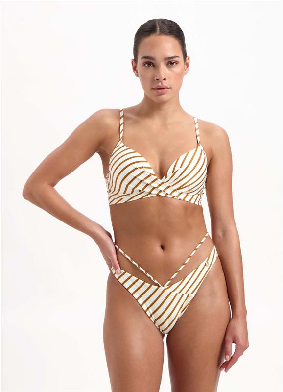 Spice Stripe twist bikinitop 