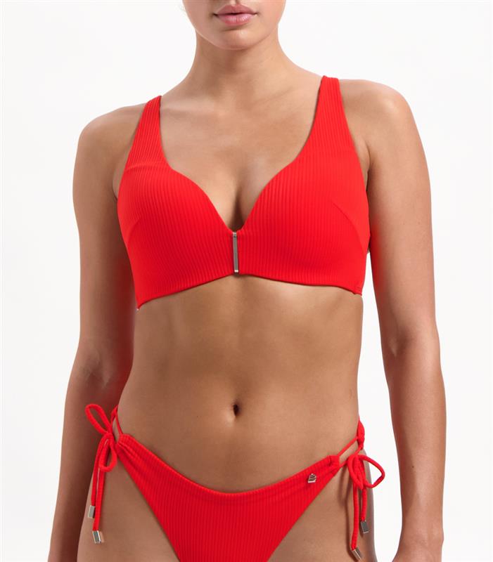 Fiery Red push up bikini top 
