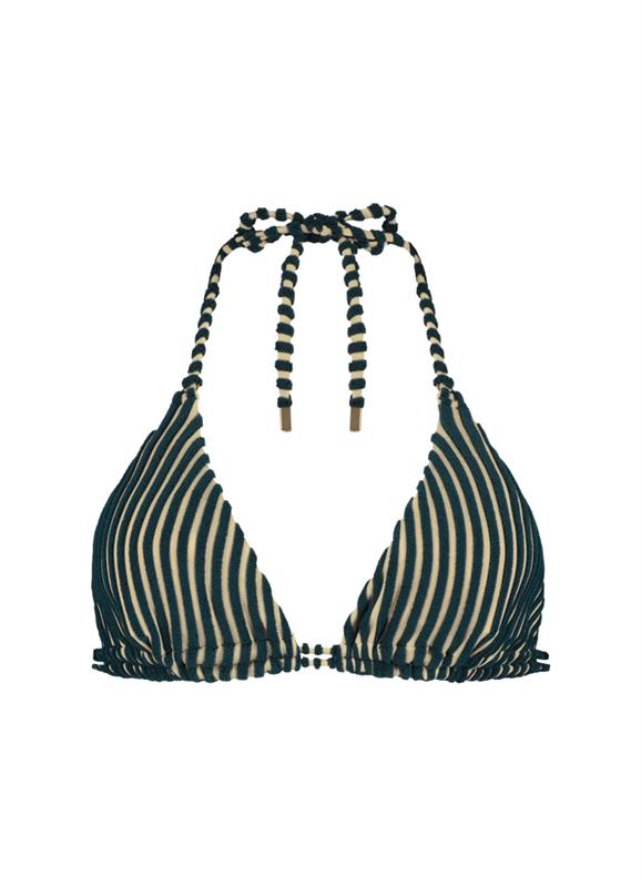 Knitted Stripe Triangel Bikini-Top 
