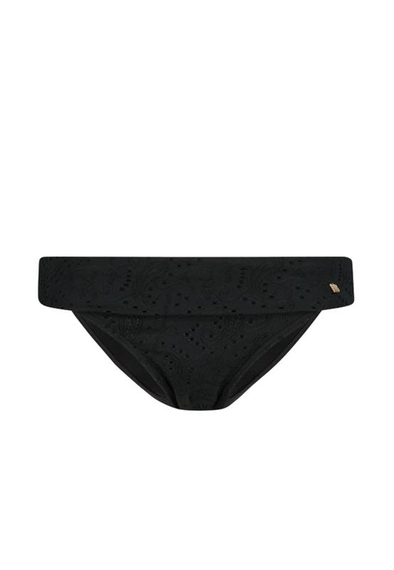 Black Embroidery Umschlag Bikini-Hose 