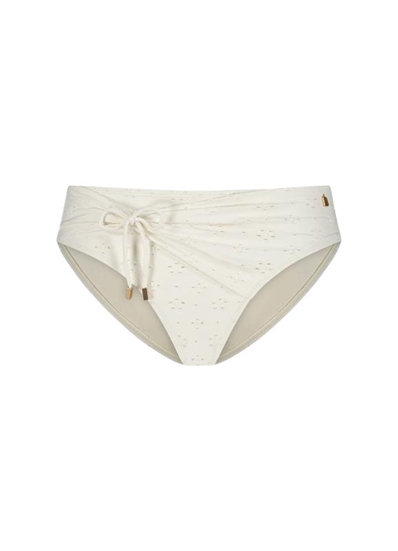 White Embroidery high bikini bottom 