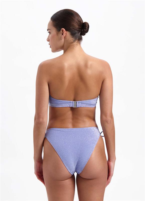Lavender Glitter side tie bikini bottom 