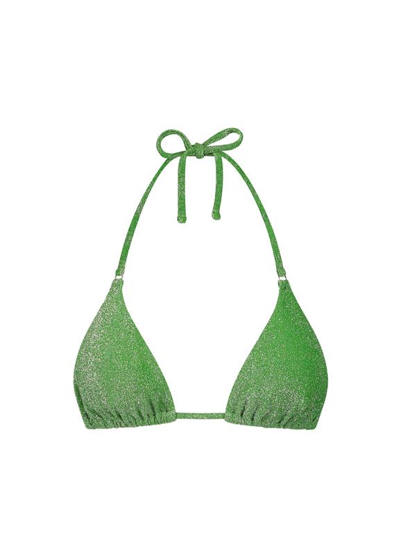 Lime Glitter Triangel Bikini-Top 